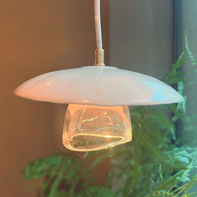 Ochre, Clochette pendant with ceramic