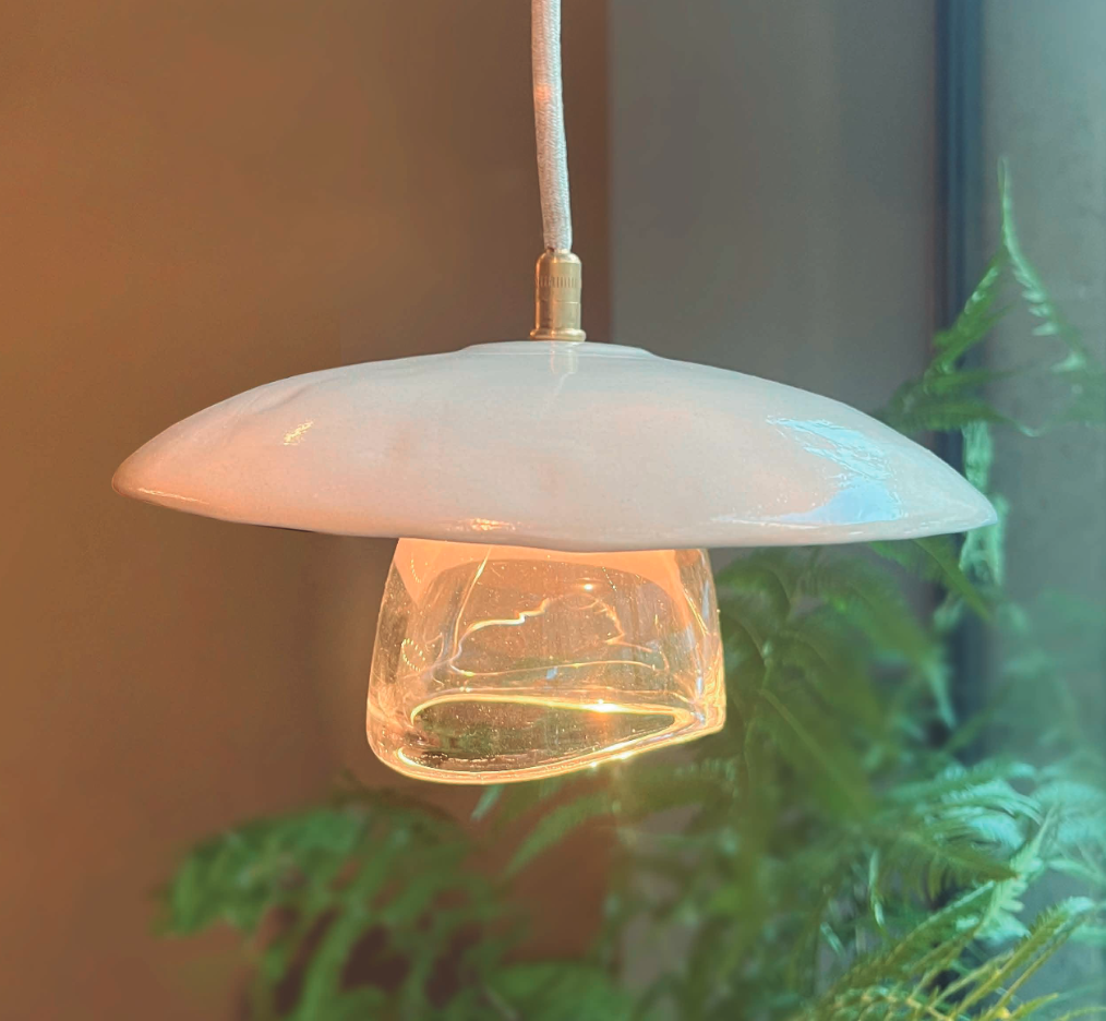 Ochre, Clochette pendant with ceramic